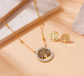 Tree of Life Jewelry Set – Gold Necklace & Earrings Set