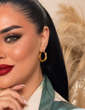 Golden Twist Hoop Earrings – Gold-Plated Braided Hoop Earrings
