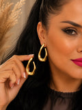 Luxury Gold Teardrop Statement Earrings for Women