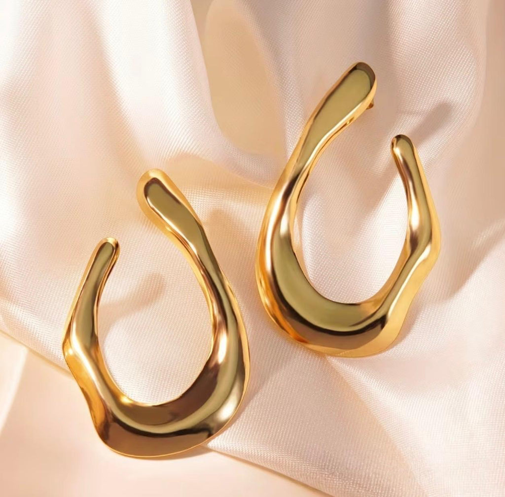 Luxury Gold Teardrop Statement Earrings for Women